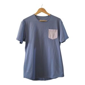 BYLT Drop Cut Short Sleeve Pocket Tee Shirt Lux M Blue